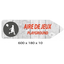 FLECHE SIGNAL AIRE DE JEUX  DIRECTIONNEL - 600 X 180 X 10