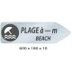 FLECHE SIGNAL PLAGE DIRECTIONNEL - 600 X 180 X 10