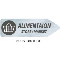 FLECHE SIGNAL ALIMENTATION DIRECTIONNEL - 600 X 180 X 10