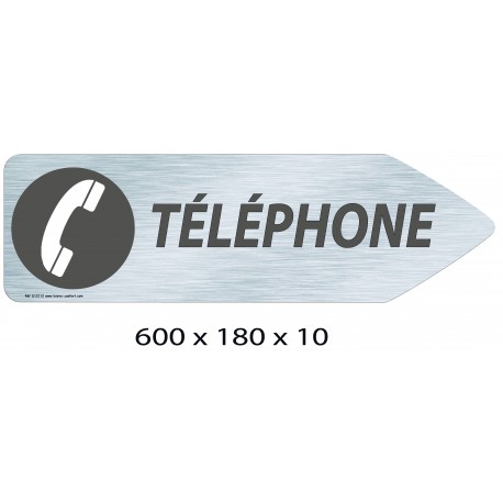 FLECHE SIGNAL TELEPHONE DIRECTIONNEL -  600 X 180 X 10