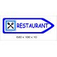 FLECHE SIGNAL  RESTAURANT DIRECTIONNEL  - 600 X 180 X 10