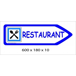 FLECHE SIGNAL  RESTAURANT DIRECTIONNEL  - 600 X 180 X 10