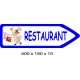 FLECHE SIGNAL RESTAURANT DIRECTIONNEL - 600 X 180 X 10