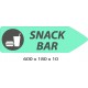 FLECHE SIGNAL SNACK-BAR DIRECTIONNEL - 600 X 180 X 10