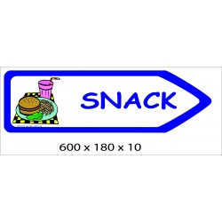 FLECHE SIGNAL SNACK DIRECTIONNEL - 600 X 180 X 10