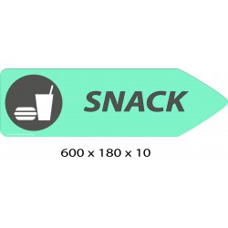 FLECHE SIGNAL SNACK DIRECTIONNEL - 600 X 180 X 10