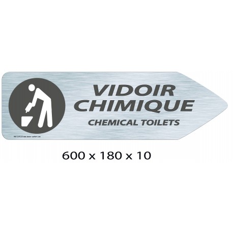 FLECHE SIGNAL VIDOIR CHIMIQUE DIRECTIONNEL - 600 X 180 X 10