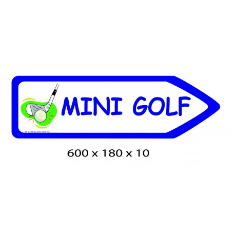 FLECHE SIGNAL MINI GOLF DIRECTIONNEL 600 X 180 X 10