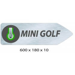 FLECHE SIGNAL MINI GOLF DIRECTIONNEL 600 X 180 X 10