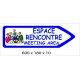 FLECHE SIGNAL ESPACE RENCONTRE DIRECTIONEL - 600 X 180 X 10