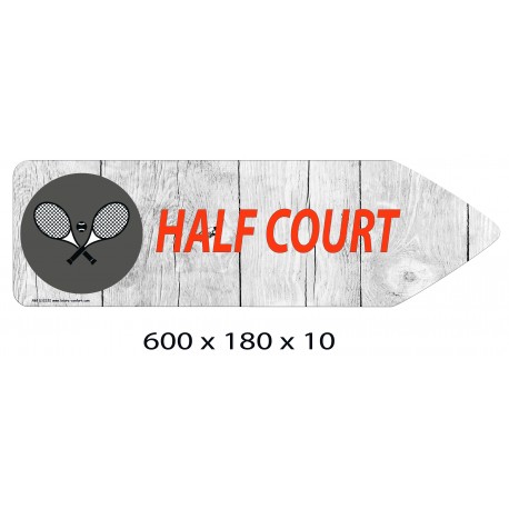 FLECHE SIGNAL HALF COURT DIRECTIONNEL - 600 X 180 X 10