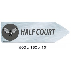 FLECHE SIGNAL HALF COURT DIRECTIONNEL - 600 X 180 X 10