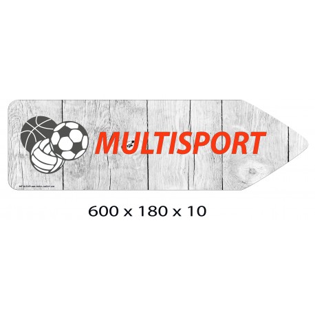 FLECHE SIGNALMULTISPORT DIRECTIONNEL -  600 X 180 X 10