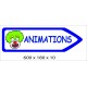 FLECHE SIGNAL ANIMATIONS ENFANTS DIRECTIONNEL - 600 X 180 X 10