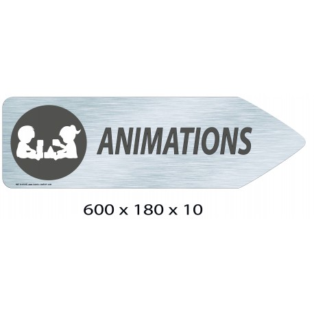 FLECHE SIGNAL ANIMATIONS ENFANTS DIRECTIONNEL - 600 X 180 X 10