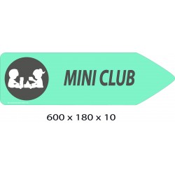 FLECHE SIGNAL MINI CLUB DIRECTIONNEL - 600 X 180 X 10
