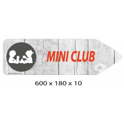 FLECHE SIGNAL MINI CLUB DIRECTIONNEL - 600 X 180 X 10