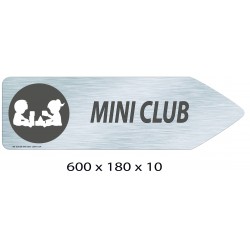 FLECHE SIGNAL MINI CLUB DIRECTIONNEL - 600 X 180 X 10