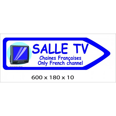 FLECHE SIGNAL SALLE TV DIRECTIONNEL - 600 X 180 X 10