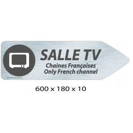 FLECHE SIGNAL SALLE TV DIRECTIONNEL - 600 X 180 X 10