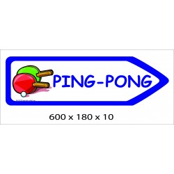 FLECHE SIGNAL PING PONG DIRECTIONNEL - 600 X 180 X 10