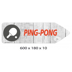 FLECHE SIGNAL PING PONG DIRECTIONNEL - 600 X 180 X 10