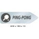 FLECHE SIGNAL PING PONG DIRECTIONNEL - 600 X 180 X 10