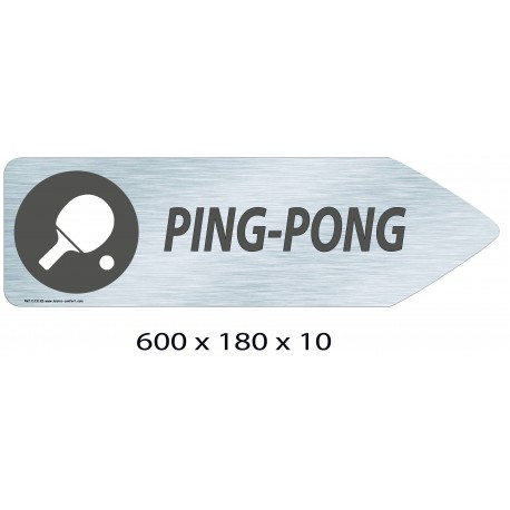 FLECHE SIGNAL PING PONG DIRECTIONNEL - 600 X 180 X 10