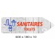 FLECHE SIGNAL SANITAIRES DIRECTIONNEL - 600 X 180 X 10