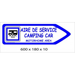 FLECHE SIGNAL SERVIE CAMPING-CAR DIRECTIONNEL - 600 X 180 X 10