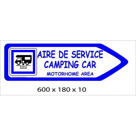 FLECHE SIGNAL SERVIE CAMPING-CAR DIRECTIONNEL - 600 X 180 X 10