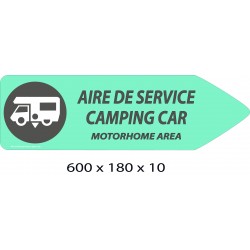 FLECHE SIGNAL SERVIE CAMPING-CAR DIRECTIONNEL - 600 X 180 X 10