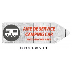 FLECHE SIGNAL SERVIE CAMPING-CAR DIRECTIONNEL - 600 X 180 X 10