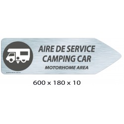 FLECHE SIGNAL SERVIE CAMPING-CAR DIRECTIONNEL - 600 X 180 X 10