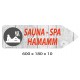 FLECHE SIGNAL SAUNA SPA HAMAMM DIRECTIONNEL - 600 X 180 X 10