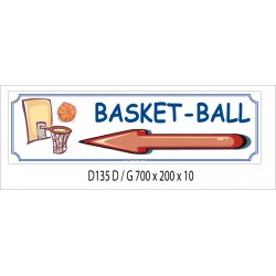FLECHE SIGNAL Basket-ball DIRECTIONNEL - 700 X 200 X 10