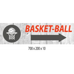 FLECHE SIGNAL Basket-ball DIRECTIONNEL - 700 X 200 X 10