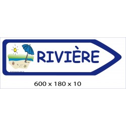 FLECHE SIGNAL RIVIÈRE DIRECTIONNEL - 600 X 180 X 10