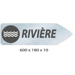 FLECHE SIGNAL RIVIÈRE DIRECTIONNEL - 600 X 180 X 10