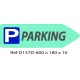 FLECHE SIGNAL PARKING DIRECTIONNEL - 600 X 180 X 10