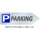 FLECHE SIGNAL PARKING DIRECTIONNEL - 600 X 180 X 10