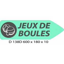 FLECHE VSIGNAL JEUX DE BOULES DIRECTIONNEL - 600 X 180 X 10