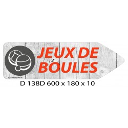 FLECHE VSIGNAL JEUX DE BOULES DIRECTIONNEL - 600 X 180 X 10