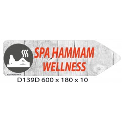 FLECHE SIGNAL SPA HAMMAM DIRECTIONNEL - 600 X 180 X 10