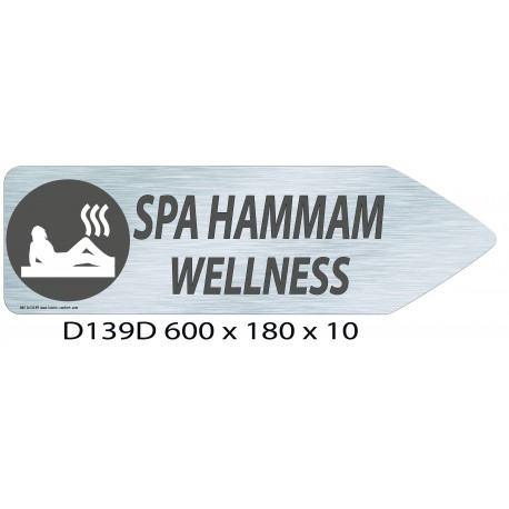 FLECHE SIGNAL SPA HAMMAM DIRECTIONNEL - 600 X 180 X 10