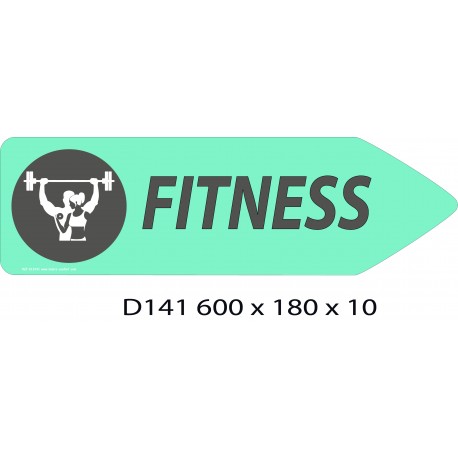 FLECHE SIGNAL FITNESS DIRECTIONNEL - 600 X 180 X 10