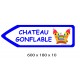 FLECHE SIGNAL CHATEAU GONFLABLE DIRECTIONNEL - 600 X 180 X 10