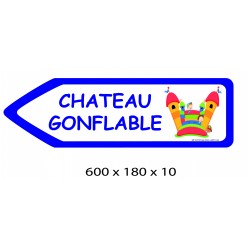 FLECHE SIGNAL CHATEAU GONFLABLE DIRECTIONNEL - 600 X 180 X 10