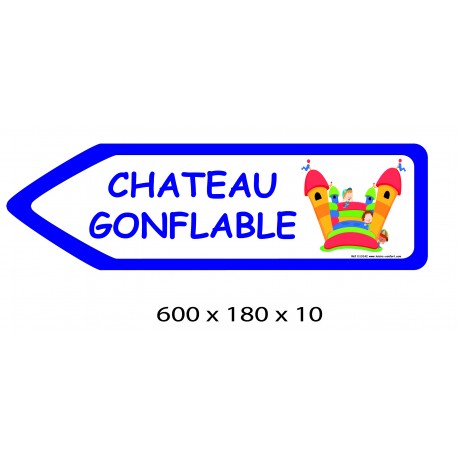 FLECHE SIGNAL CHATEAU GONFLABLE DIRECTIONNEL - 600 X 180 X 10