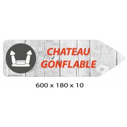 FLECHE SIGNAL CHATEAU GONFLABLE DIRECTIONNEL - 600 X 180 X 10